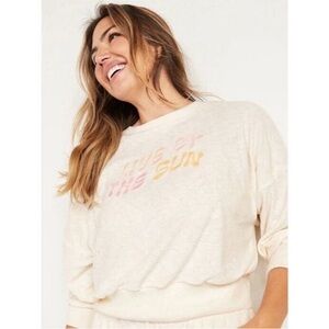 Old Navy | EUC Live By the Sun Terry Crop Sweater